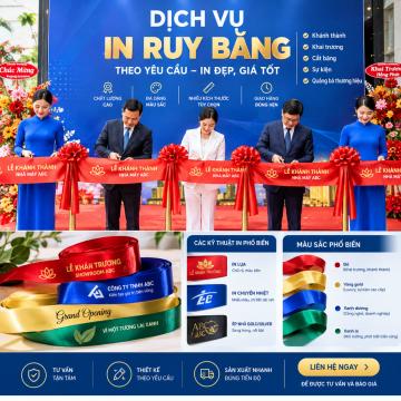 Dịch vụ in ruy băng theo yêu cầu – In đẹp, giá tốt